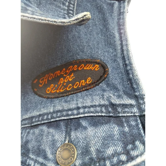 Vintage Cabela's For Women Blue Denim Vest with Butterfly Patches NWOT - Picture 5 of 6